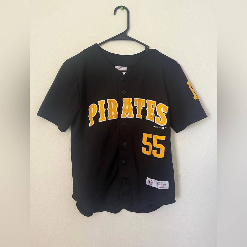 Bots Large Pirates Button Up Jersey “BELL 55”